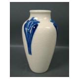 1945 Rookwood Cream/Cobalt Floral Vase