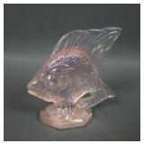 Fenton Iridised  Ice Pink Sunfish Figurine