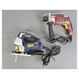 Electric Saw And Drill - Both Power Up