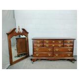 Kincaid Two Piece Mahogany Dresser W Mirror