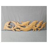 Hardwood Wall Hung Dolphin Decor