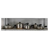 5 Piece Stainless Cookware W Copper Bottoms