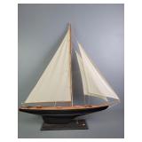 Large Wood Sailboat Model