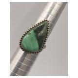 Sterling Sz 8 Turquoise Ring Tw 7.6g