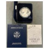 2003 W Proof Us Silver Eagle .999 Fine W Box /