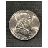 1961 Uncirculated Silver Franklin Half Dollar