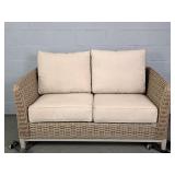 Synthetic Woven & Welded Metal Framed Settee