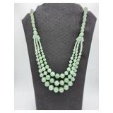 30in Green Aventurine Singe/ Triple Strand