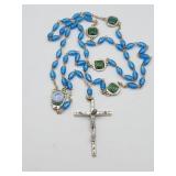 Vintage Eau De Lourdes Water Rosary Catholic Made