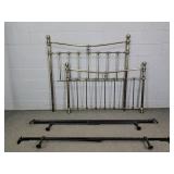 Beautiful Full Size Metal Bed W/ Rails Frame