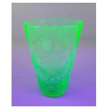 Vintage Green Depression Glass Vase Fluoresces