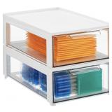 MDESIGN PLASTIC STACKABLE OFFICE STORAGE