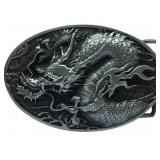 LKMY CHINESE DRAGON HEAD 3D BELT BUCKLE,