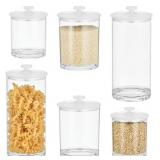 MDESIGN SET OF 6 AIRTIGHT PLASTIC CANISTERS,