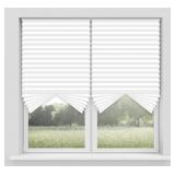 FOIRESOFT PLEATED WHITE FABRIC SHADES 36X72IN