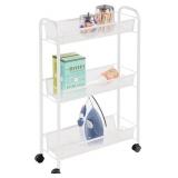 MDESIGN SLIM METAL ROLLING STORAGE CART,