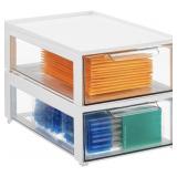 MDESIGN PLASTIC STACKABLE OFFICE STORAGE