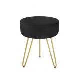 SCRIPTRACT VELVET FOOTREST STOOL WITH GOLDEN