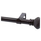 FURNISHLAND WINDOW CURTAIN ROD SET, FLUTED BALL