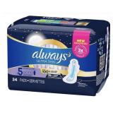 ALWAYS MAXI PADS SIZE 5 EXTRA HEAVY OVERNIGHT