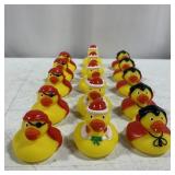 15PCS THEMED RUBBER DUCKIES, 2IN