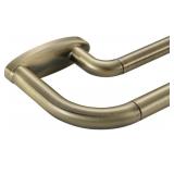 MAYRHYME ANTIQUE BRONZE DOUBLE CURTAIN ROD 28 TO