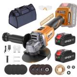 SESSII CORDLESS ANGLE GRINDER KIT WITH 4.5IN