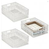 MDESIGN COTTON ROPE BASKET 12X16X6IN EA 3PCS