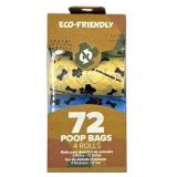 ECO FRIENDLY 2 PC 72 COUNT, 4 ROLLS POOP BAGS