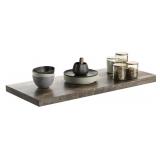 JPND RUSTIC GREY FLOATING WALL SHELF, 30X10X1IN