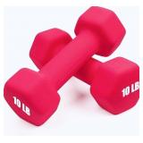 NEOPRENE 10LBS PAIR FREE WEIGHTS 10X3.25IN