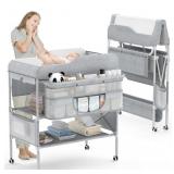 VOCPY BABY CHANGING TABLE WITH WHEELS,