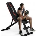 YAGUD WEIGHT BENCH PRESS, ADJUSTABLE WORKOUT