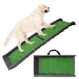 DOWNTOWN PET SUPPLY - FOLDABLE TURF DOG RAMP FOR