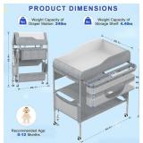 VOCPY INFANT PORTABLE CHANGING TABLE WITH STORAGE