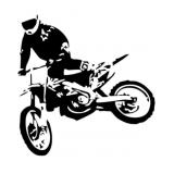 DOITOOL BIKE MOTOR WALL DECALS MURAL 20.5IN X