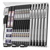 NICPRO 35PCS METAL MECHANICAL PENCILS SET IN CASE