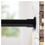 ROOM DIVIDER TENSION ROD, 1.26IN DIAMETER, BLACK.