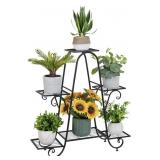 UNHO 6 POTTED TIER METAL PLANT STAND,