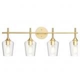 RALBAY 4-LIGHTS GOLD VANITY LIGHT FIXTURE - 32.5