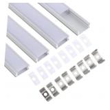 ALIPIS 4 SETS U-SHAPED ALUMINUM GROOVE NEON LIGHT