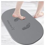 WNOMDY BATH STONE MAT 23.6 L x 15.4 W INCH GREY