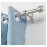 FUNLYATE 9PK ADJUSTABLE CURTAIN RODS BRUSHED