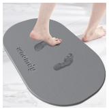 DIATOMITE GREY BATH MAT 23IN X 15IN