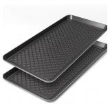 FINORDER MULTI-PURPOSE BOOT TRAYS, SET OF 4 GREY