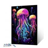 TUCOCOO JELLYFISH PAINT BY NUMBERS KIT 16X20INCH