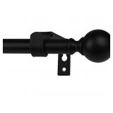 Furnishland Black Window Curtain Rod Set ( 6 BOXS