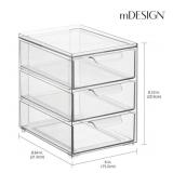 MDESIGN LUMIERE COLLECTION 4PK STACKABLE PLASTIC