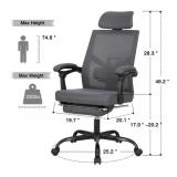 QULOMVS ADJUSTABLE MESH ERGONOMIC OFFICE CHAIR