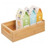 MDESIGN BAMBOO KITCHEN STORAGE CONTAINER BIN 3IN